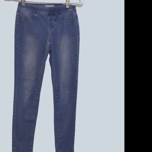 So Blue Jeans Stretch Elastic Belt No Fastener Cotton-Poly-Spand Girls Pants 12 - Picture 1 of 9